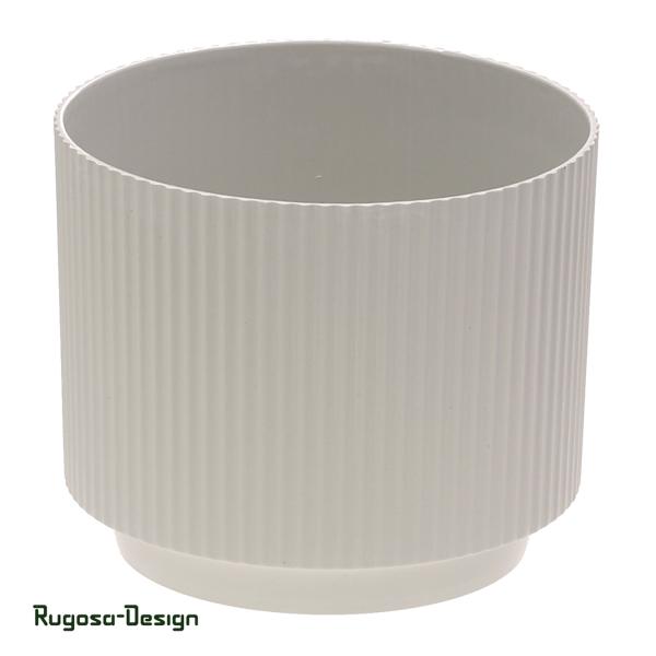 Melanin-Pflanztopf gerifftelt, cremeweiß, d 17,5cm